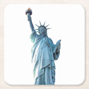 Statue of Liberty New York City Square Paper Coaster