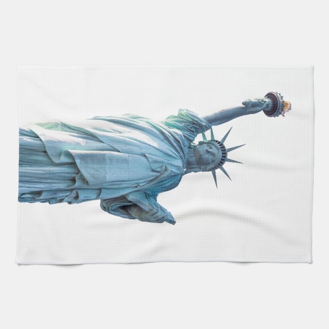Statue of Liberty New York City Tea Towel (Horizontal)