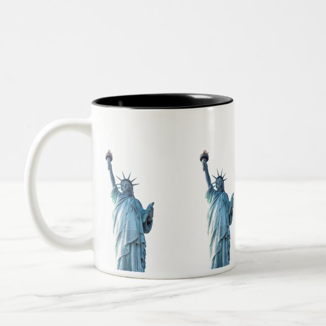 Statue of Liberty New York City Two-Tone Coffee Mug (Left)