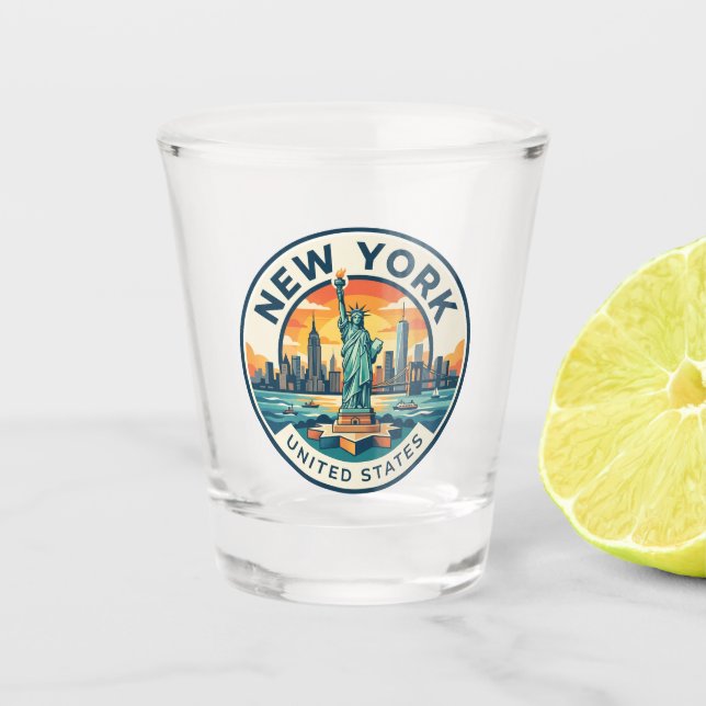 Statue of Liberty New York Shot Glass (Front)