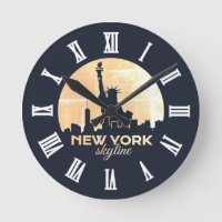 Statue of Liberty New York Skyline Silhouette
