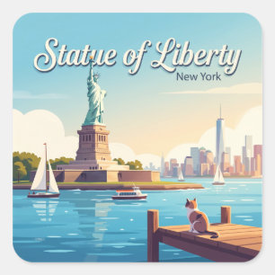 Statue of Liberty New York Square Sticker