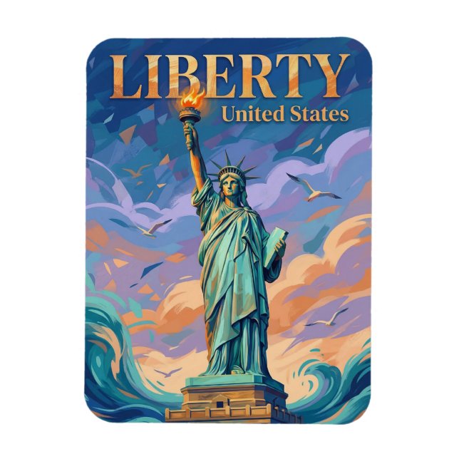 Statue of Liberty New York State Magnet (Vertical)