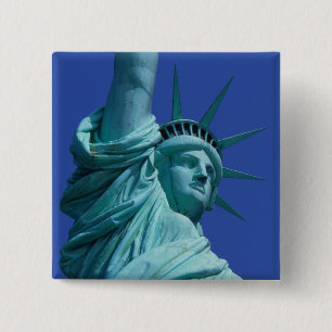Statue of Liberty, New York, USA 8 15 Cm Square Badge