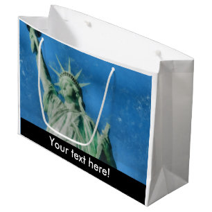 Statue of liberty, New York watercolors painting Large Gift Bag