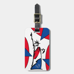 Statue of Liberty NY Red White and Blue Luggage Tag
