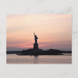 STATUE OF LIBERTY NYC SUNSET POSTCARDS
