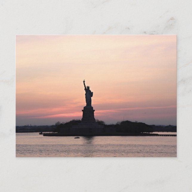 STATUE OF LIBERTY NYC SUNSET POSTCARDS (Front)