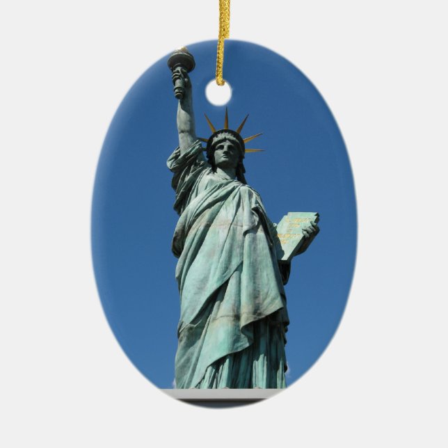 Statue of Liberty, Odaiba, Tokyo, Japan Ceramic Tree Decoration (Front)