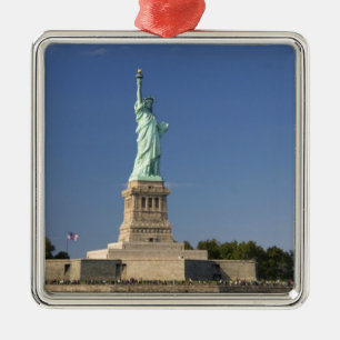 Statue of Liberty on Liberty Island in New 2 Metal Tree Decoration