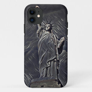 Statue of Liberty painting Case-Mate iPhone Case