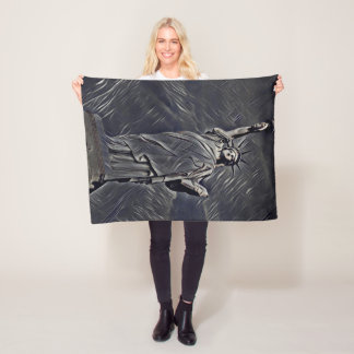 Statue of Liberty painting Fleece Blanket