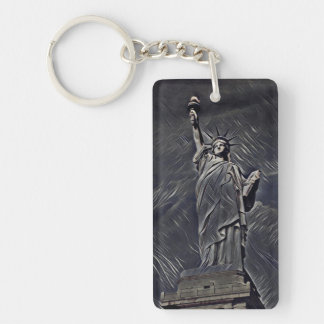 Statue of Liberty painting Key Ring