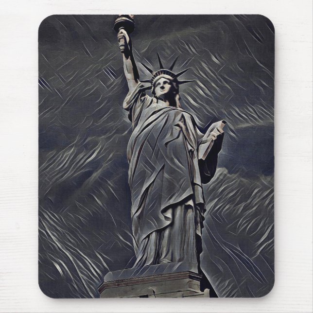 Statue of Liberty painting Mouse Pad (Front)