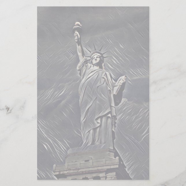 Statue of Liberty painting Stationery (Front)