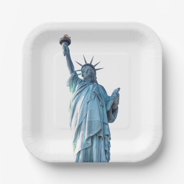 Statue of liberty  paper plate (Front)