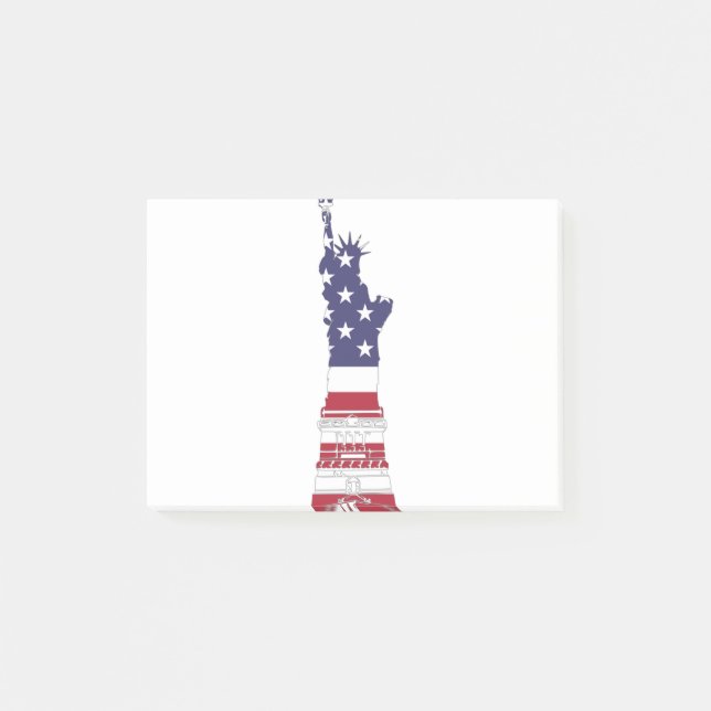Statue of Liberty Patriotic Flag Post-it Notes (Front)