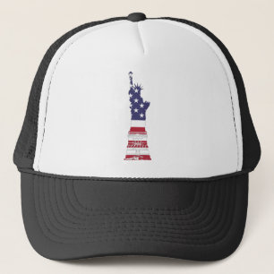 Statue of Liberty Patriotic Flag Trucker Hat
