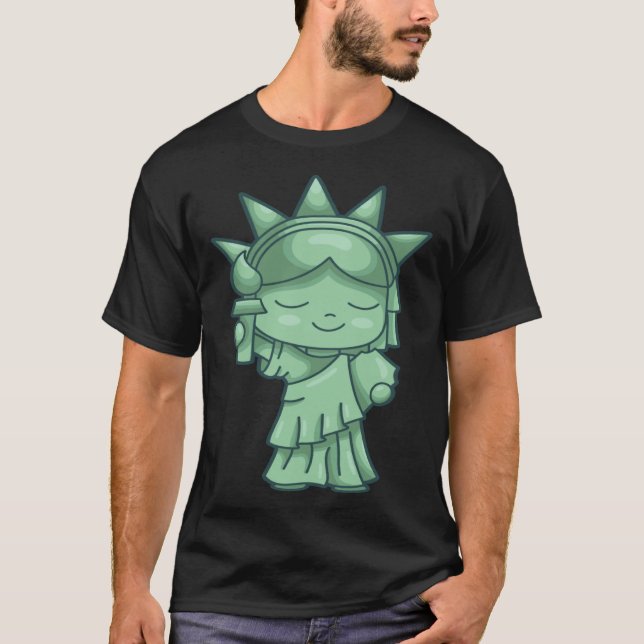 Statue of Liberty Patriotic  USA Sightseeing New Y T-Shirt (Front)