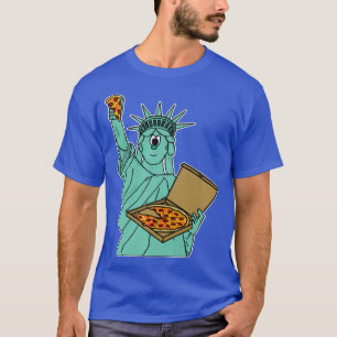 Statue Of Liberty Pizza Independence Day 4th July  T-Shirt