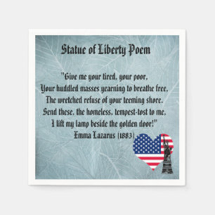 Statue of Liberty Poem Napkin