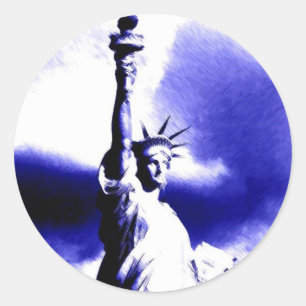 Statue of Liberty Pop Art Classic Round Sticker