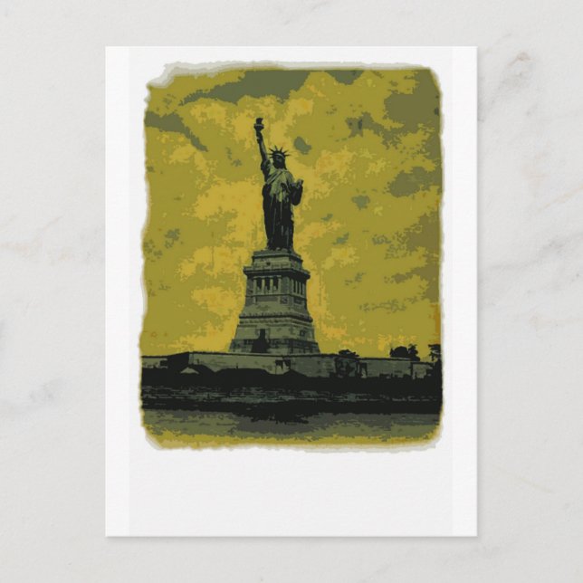 Statue of Liberty Pop Art Postcard (Front)