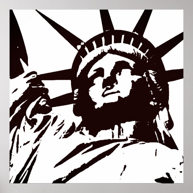 Statue of Liberty Pop Art Poster (Front)