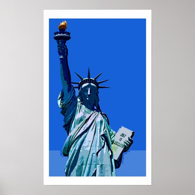 Statue of Liberty Pop Art Poster (Front)