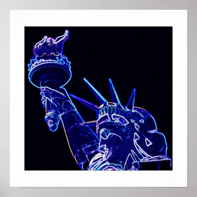 Statue of Liberty Poster Print with White Borders (Front)