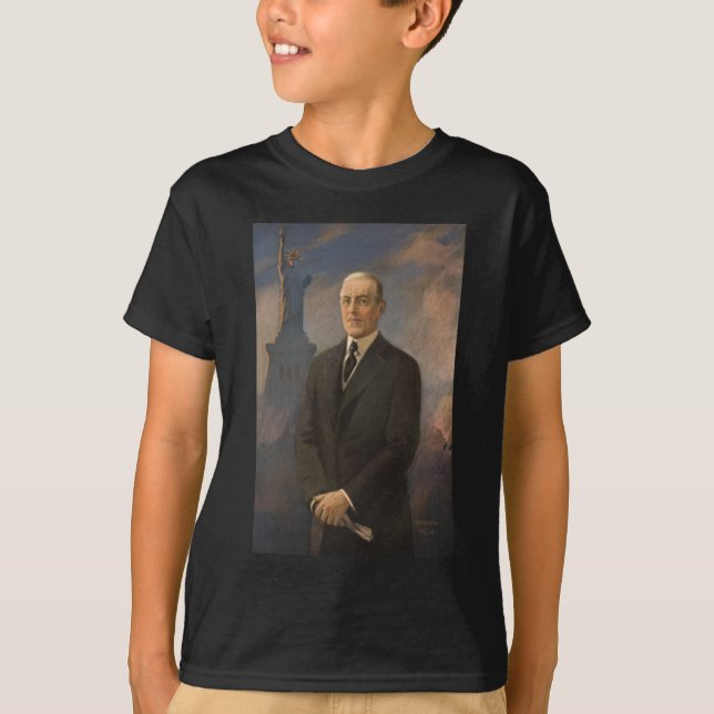 Statue of Liberty & President Woodrow Wilson T-Shirt (Front)
