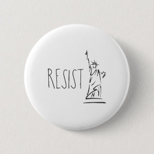 Statue Of Liberty Pro Immigration Resist  6 Cm Round Badge