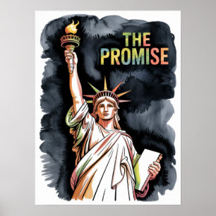 Statue of Liberty promise glow Poster