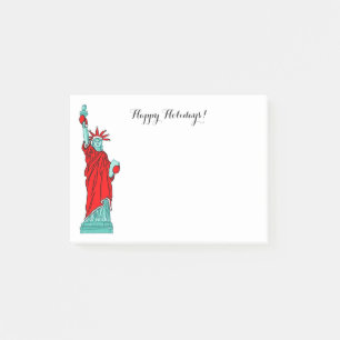 Statue of Liberty Santa Claus Christmas Holiday Post-it Notes