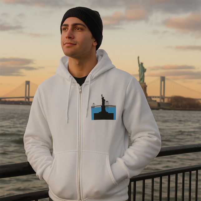 Statue of Liberty Silhouette New York Skyline Hoodie (Creator Uploaded)