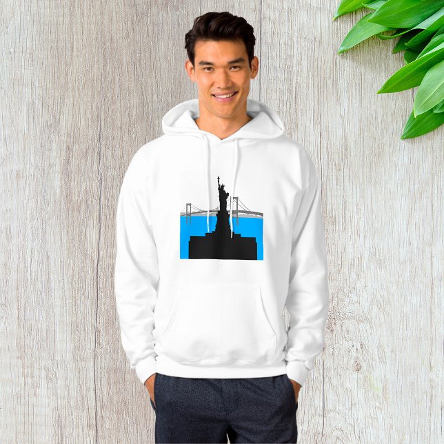 Statue of Liberty Silhouette New York Skyline Hoodie (Creator Uploaded)