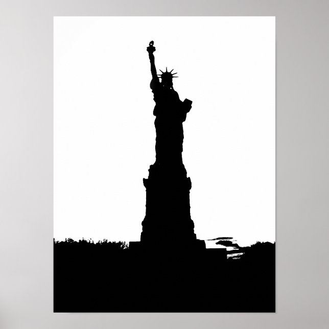 Statue of Liberty Silhouette Poster Print (Front)