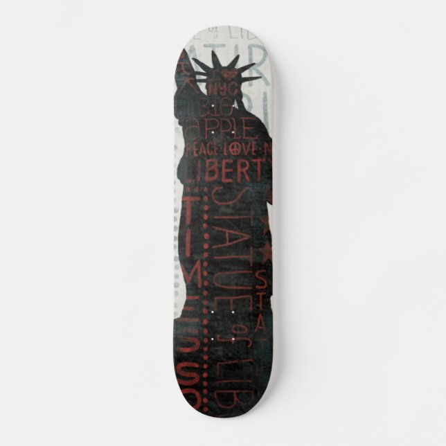 Statue of Liberty Silhouette Skateboard (Front)