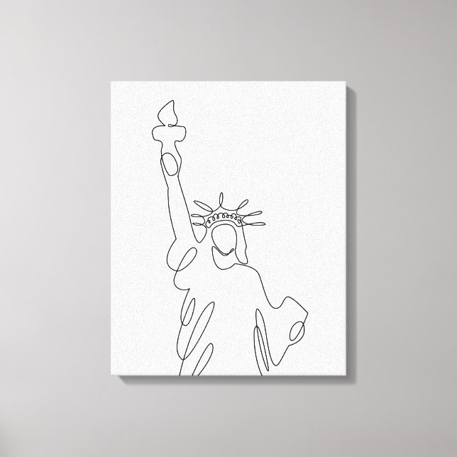 Statue of Liberty silhuette Canvas Print (Front)