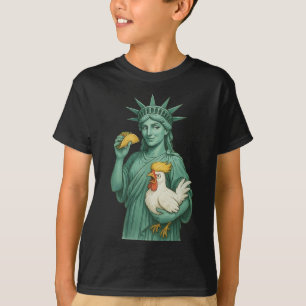 Statue Of Liberty Subtle Anti Trump Chicken Taco T T-Shirt
