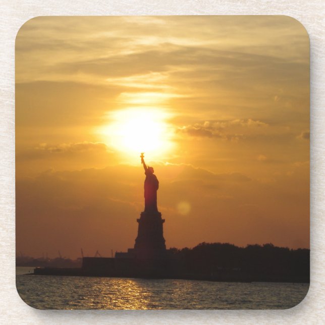 Statue of Liberty Sunset Coaster (Front)