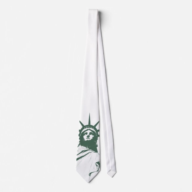 Statue of Liberty Tie NY City Souvenir Necktie (Front)