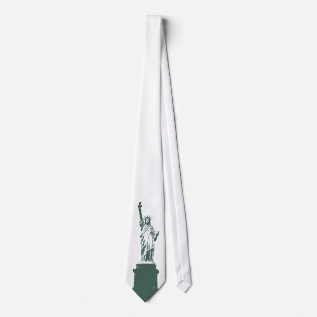 Statue of Liberty Tie NY City Souvenir Necktie (Front)