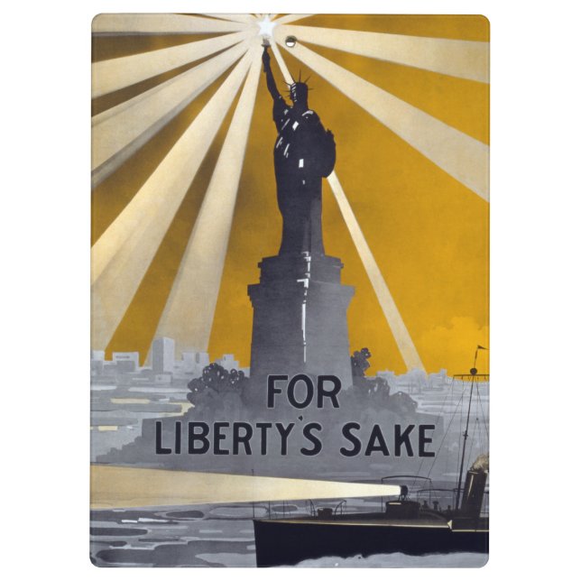 Statue of Liberty Torch & US Navy World War II    Clipboard (Back)