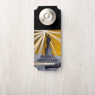 Statue of Liberty Torch & US Navy World War II    Door Hanger