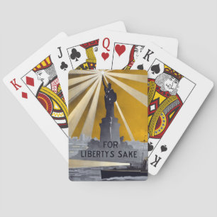Statue of Liberty Torch & US Navy World War II    Playing Cards