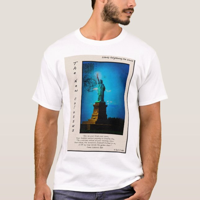 Statue of Liberty - Trading Card Style T-Shirt (Front)