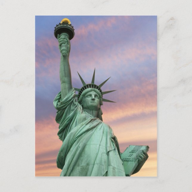 statue of liberty under vivid sky postcard (Front)
