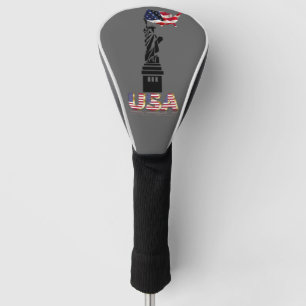 Statue of Liberty undulating flag Golf Head Cover