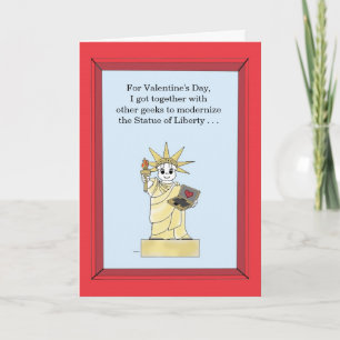 Statue of Liberty Updated - Valentine Holiday Card